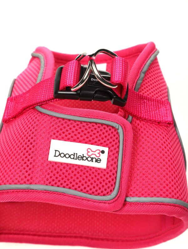Doodlebone Bright Pink Snappy Step In Dog Harness