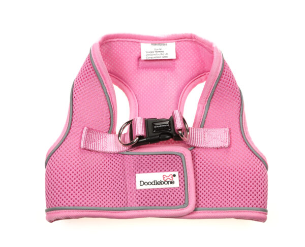 Doodlebone Light Pink Snappy Step In Dog Harness