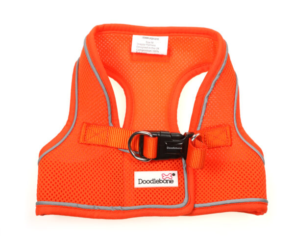 Doodlebone Orange Snappy Step In Dog Harness