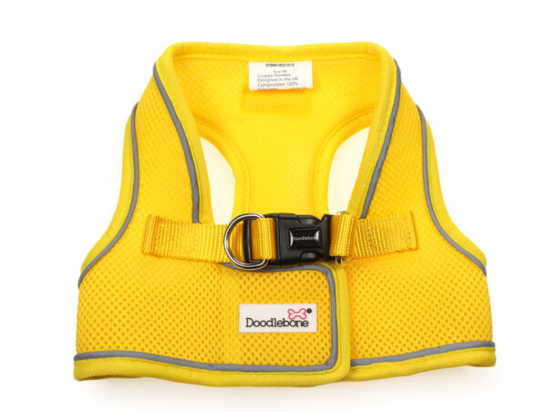 Yellow Doodlebone Snappy Step-In Dog Harness