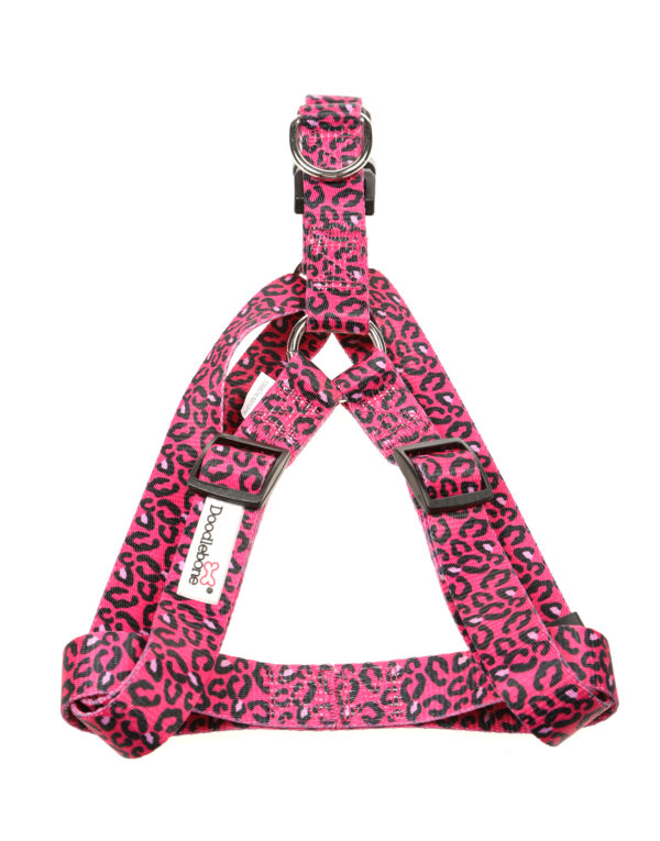 Doodlebone Bright Leopard Adjustable Strap Dog Harness