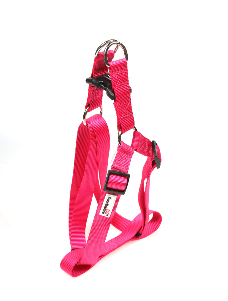 Doodlebone Adjustable Strap Dog Harness Bright Pink The Lancashire