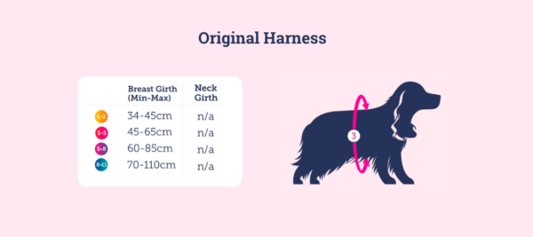 Doodlebone Adjustable Strap Harness Size Guide