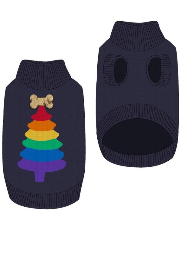 House of Paws Rainbow Christmas Dog Jumper