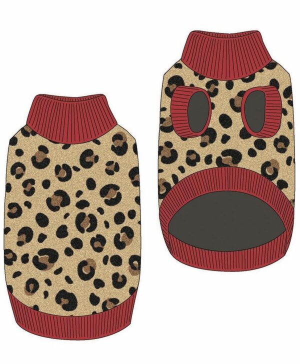 House Of Paws Cheetah Knit Dog Jumper