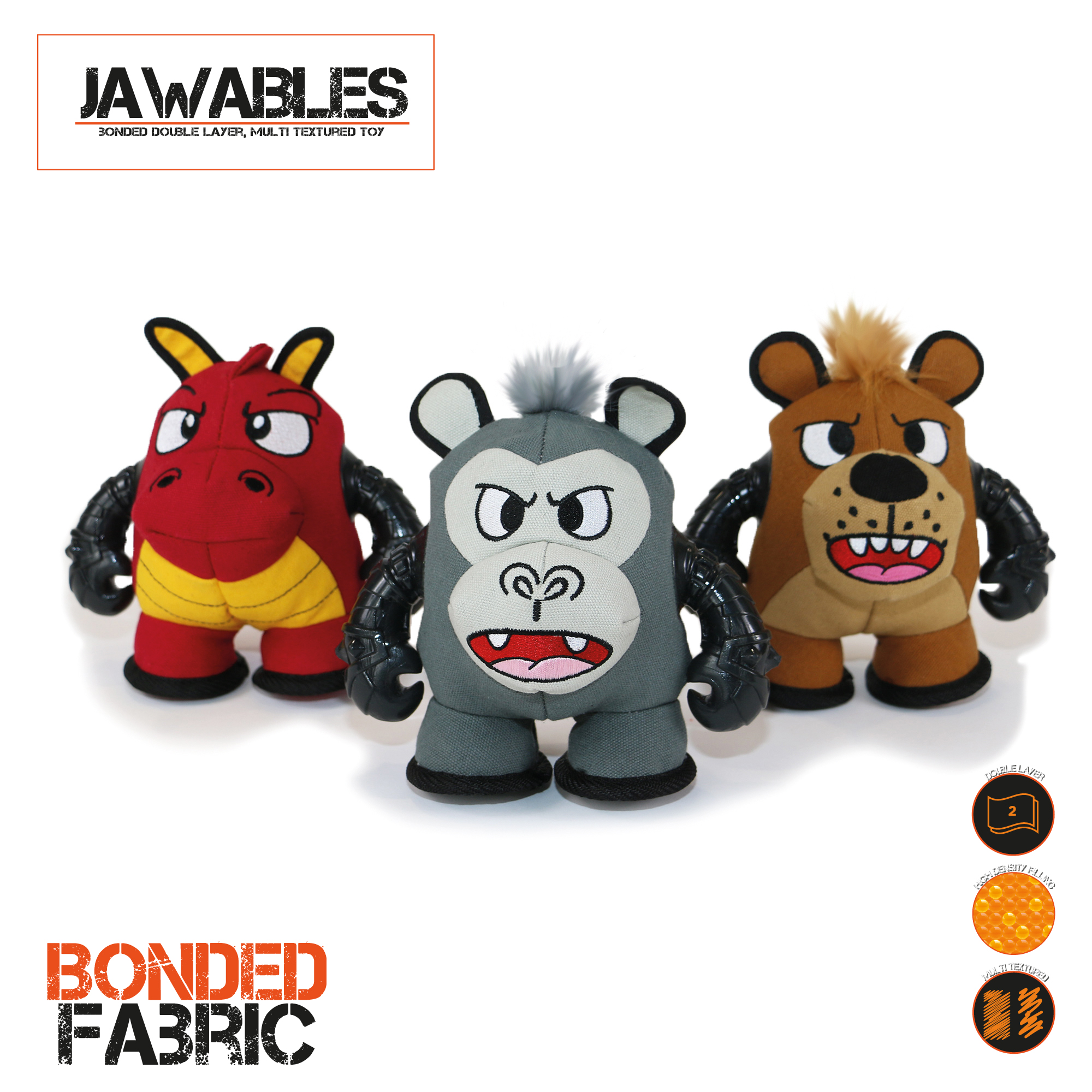 Ancol Jawables Bad Boys Dog Toy The