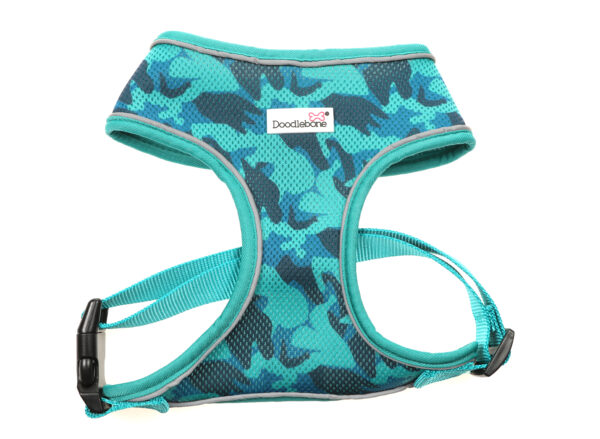 Doodlebone Midnight Camo Green Camo Print Airmesh Dog Harness