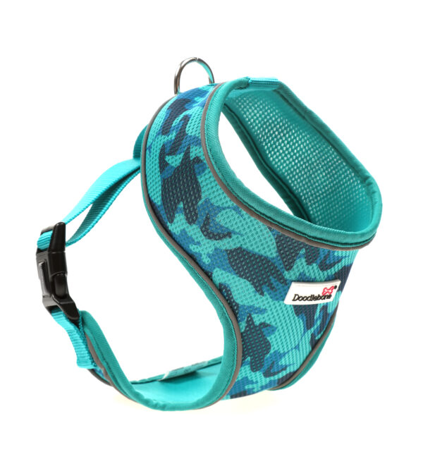 Doodlebone Midnight Camo Green Camo Print Airmesh Dog Harness