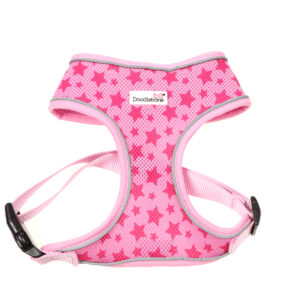 Doodlebone Cherish The Stars Pink Star Airmesh Dog Harness