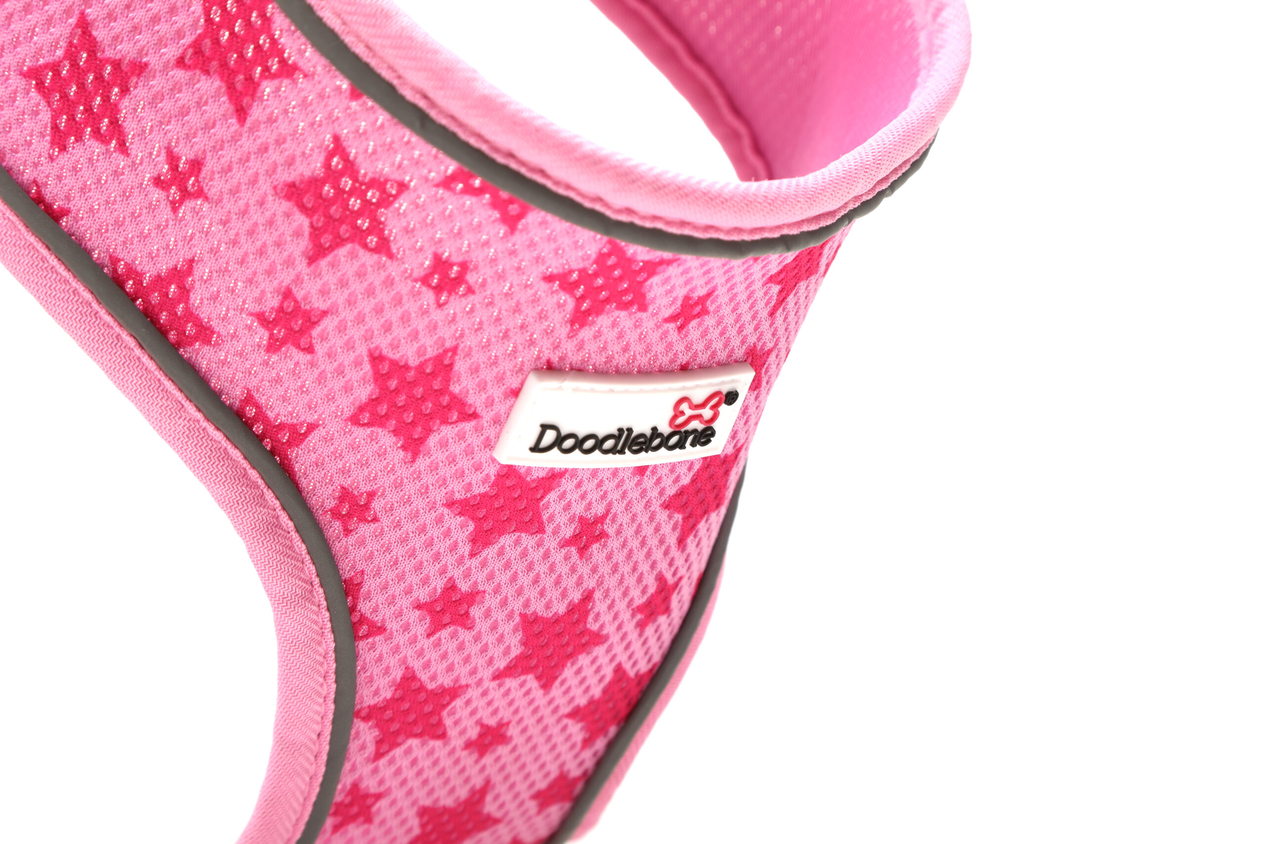 Doodlebone Cherish The Stars Pink Star Airmesh Dog Harness