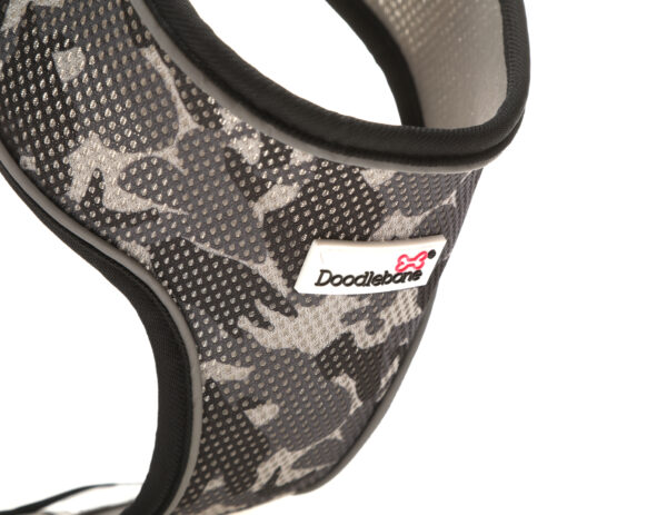 Doodlebone Smokey Camo Grey Camo Print Airmesh Dog Harness