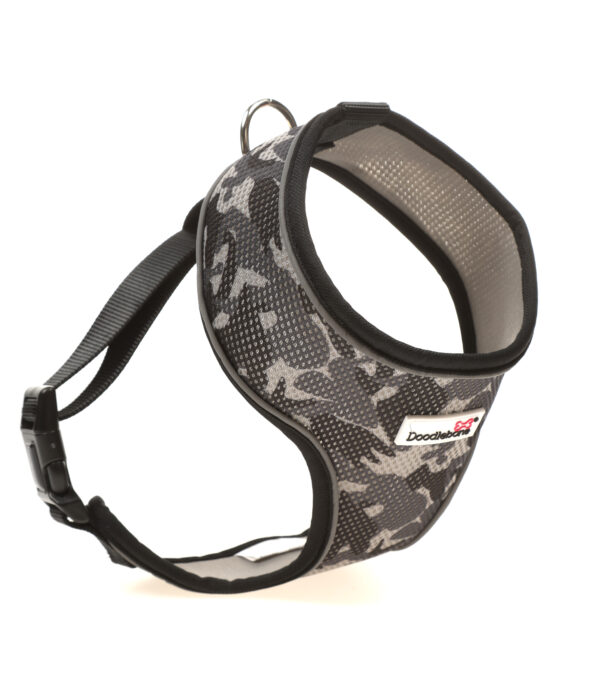 Doodlebone Smokey Camo Grey Camo Print Airmesh Dog Harness