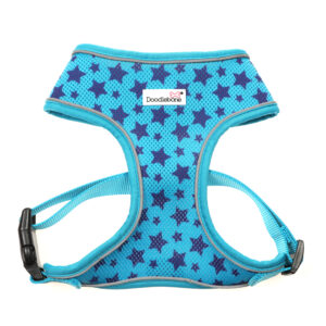 Doodlebone Shoot For The Stars Blue Star Print Airmesh Dog Harness