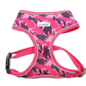 Doodlebone Blushing Camo Pink Camo Print Airmesh Dog Harness