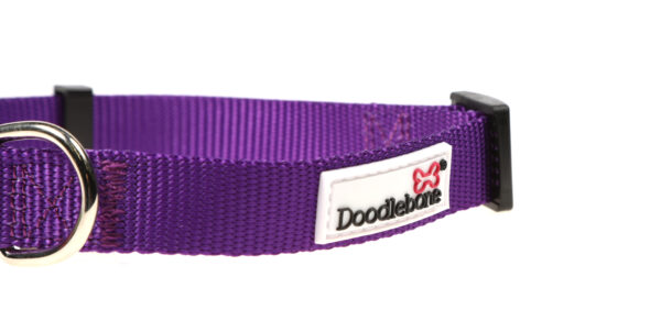 Doodlebone Originals Adjustable Purple Dog Collar