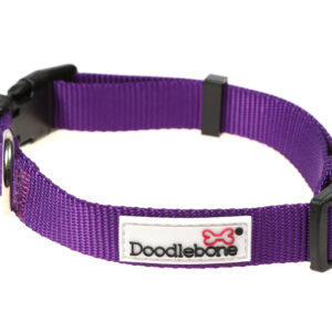 Doodlebone Originals Adjustable Purple Dog Collar