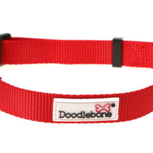 Doodlebone Originals Adjustable Red Dog Collar