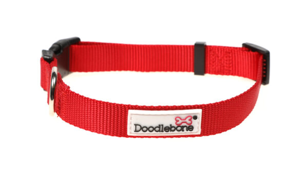 Doodlebone Originals Adjustable Red Dog Collar