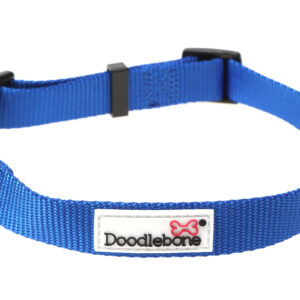 Doodlebone Originals Adjustable Royal Blue Dog Collar