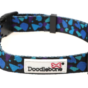 Doodlebone Originals Patterned Adjustable Electric Party Dog Collar