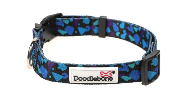 Doodlebone Originals Patterned Adjustable Electric Party Dog Collar