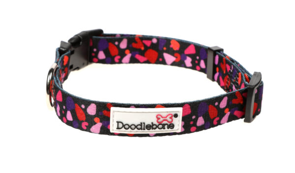 Doodlebone Originals Patterned Adjustable Bubblegum Party Dog Collar