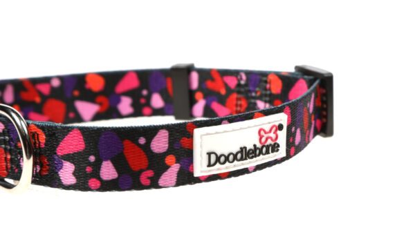 Doodlebone Originals Patterned Adjustable Bubblegum Party Dog Collar