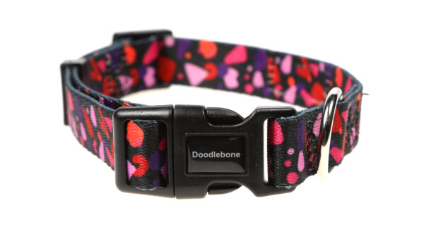 Doodlebone Originals Patterned Adjustable Bubblegum Party Dog Collar