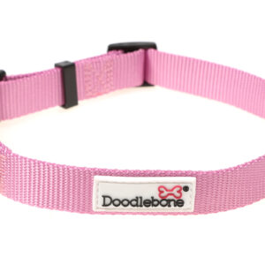 Doodlebone Originals Adjustable Light Pink Dog Collar