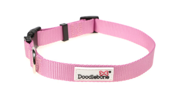 Doodlebone Originals Adjustable Light Pink Dog Collar