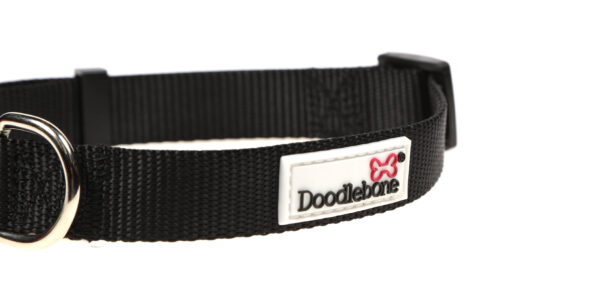 Doodlebone Originals Adjustable Black Dog Collar