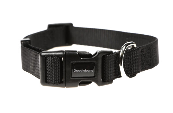 Doodlebone Originals Adjustable Black Dog Collar