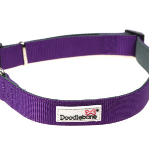 Doodlebone Originals Adjustable Padded Purple Dog Collar