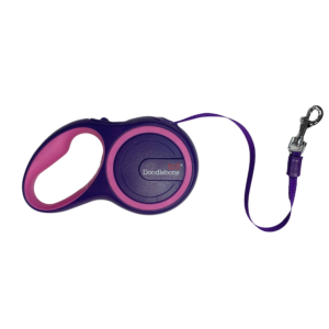 Doodlebone Originals Purple Retractable Dog Lead