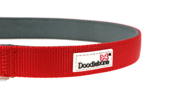 Doodlebone Originals Adjustable Padded Red Dog Collar