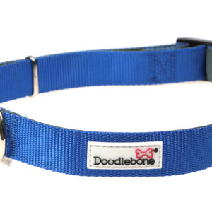 Doodlebone Originals Adjustable Padded Royal Blue Dog Collar