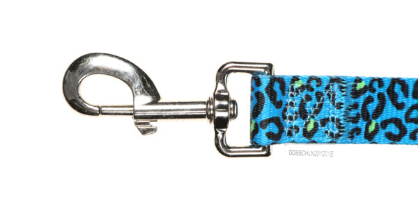 Doodlebone Originals Night Leopard Blue Leopard Print Dog Lead