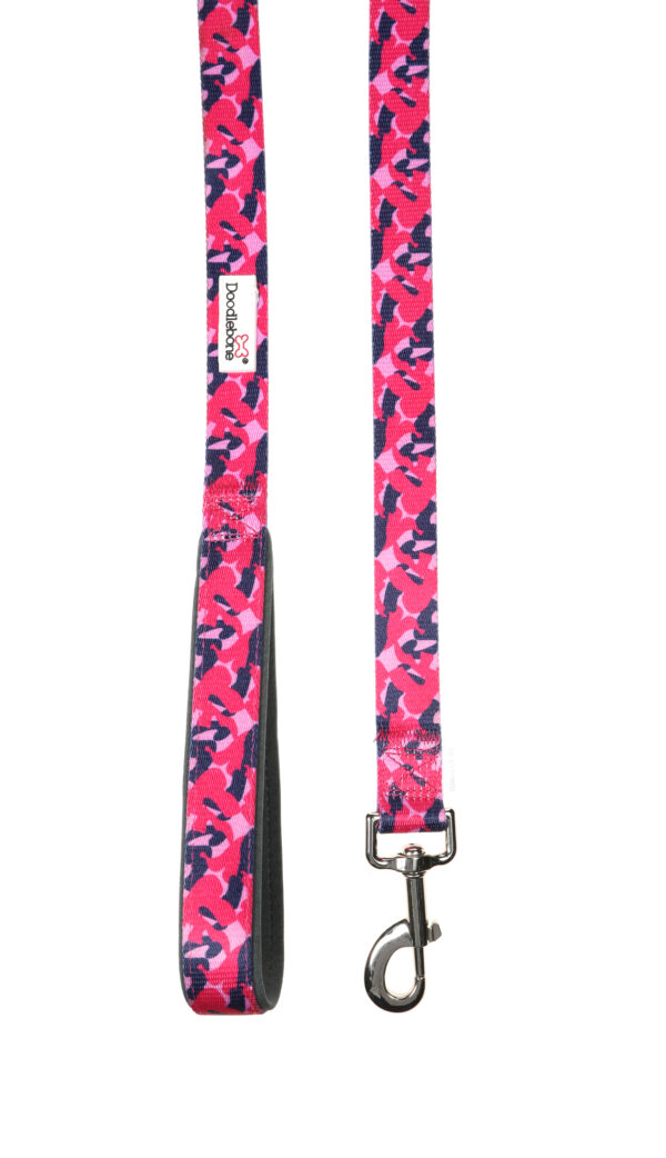 Doodlebone Originals Blushing Camo Pink Camouflage Print Dog Lead