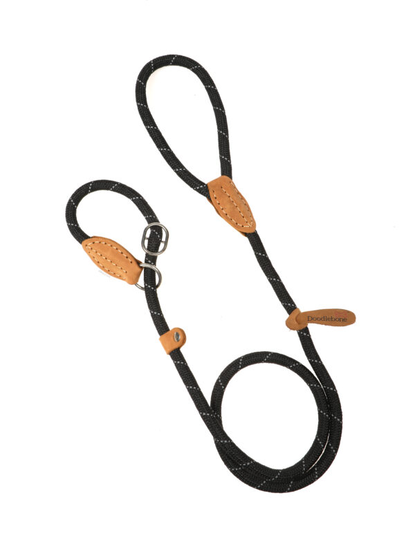 Doodlebone Originals Black Rope Dog Slip Lead