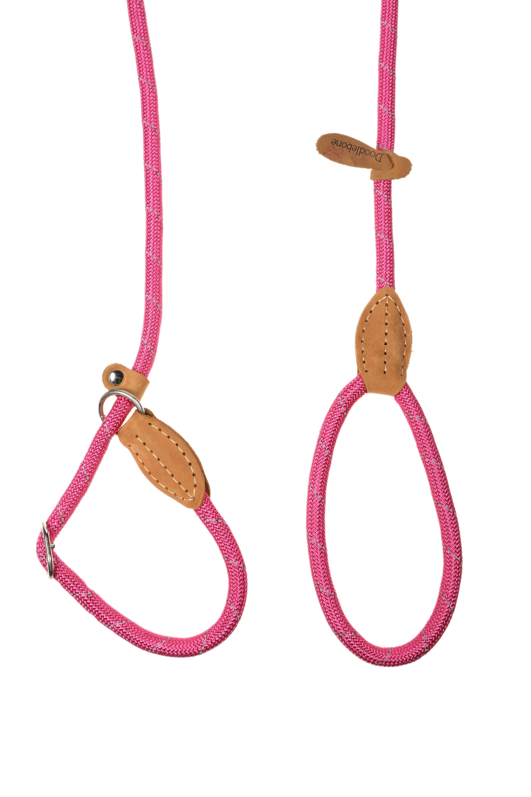 Doodlebone Originals Bright Pink Rope Dog Slip Lead