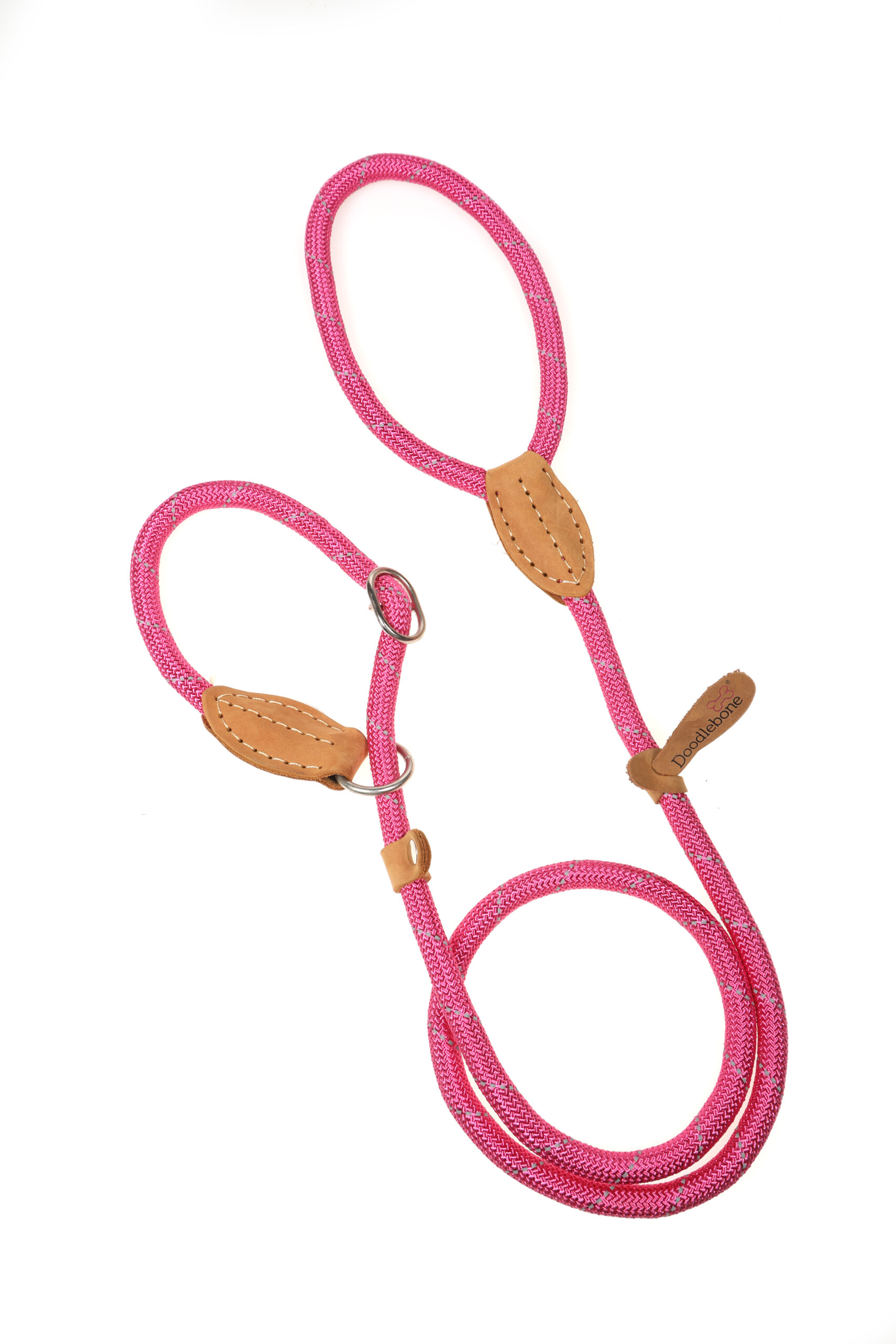 Doodlebone Originals Bright Pink Rope Dog Slip Lead