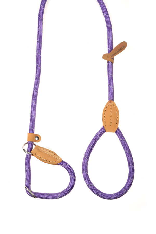 Doodlebone Originals Purple Rope Dog Slip Lead