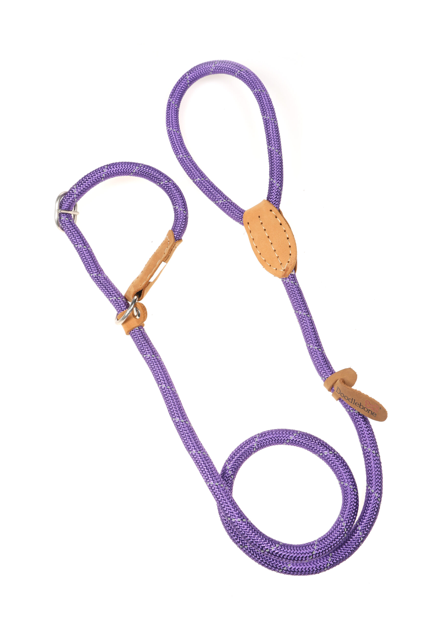 Doodlebone Originals Purple Rope Dog Slip Lead