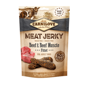 Carnilove Jerky Beef and Beef Muscle Fillet Grain Free Dog Treats