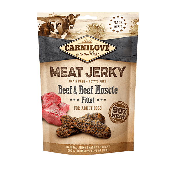 Carnilove Jerky Beef and Beef Muscle Fillet Grain Free Dog Treats