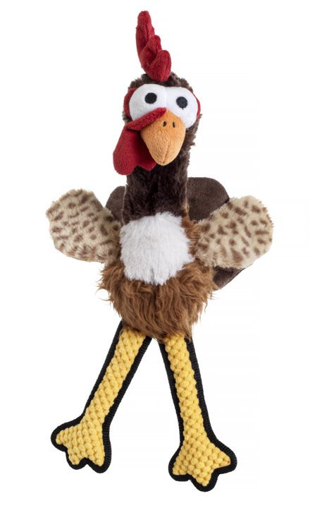 House of Paws Fluffy Turkey Plush Squeaky Dog Toy