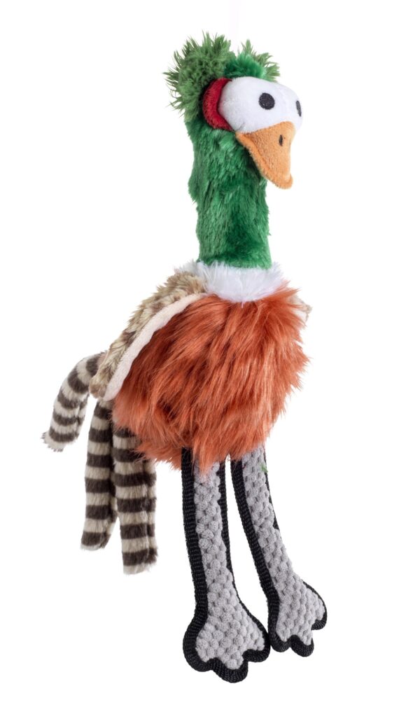 House of Paws Fluffy Pheasant Plush Squeaky Dog Toy