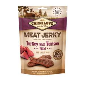 Carnilove Jerky Turkey with Venison Fillet Grain Free Dog Treats