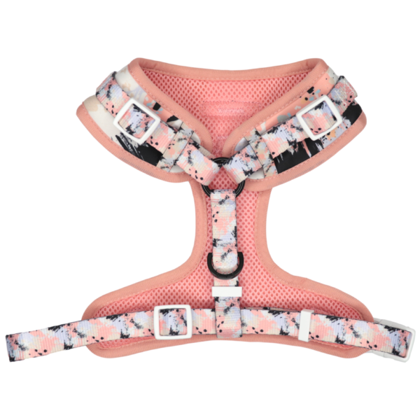 Big & Little Dogs Peach Splatter Terrazzo Adjustable Dog Harness