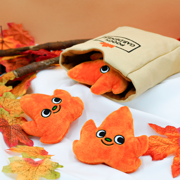 HugSmart Autumn Tailz Leaf Bag Hide & Seek Interactive Dog Toy